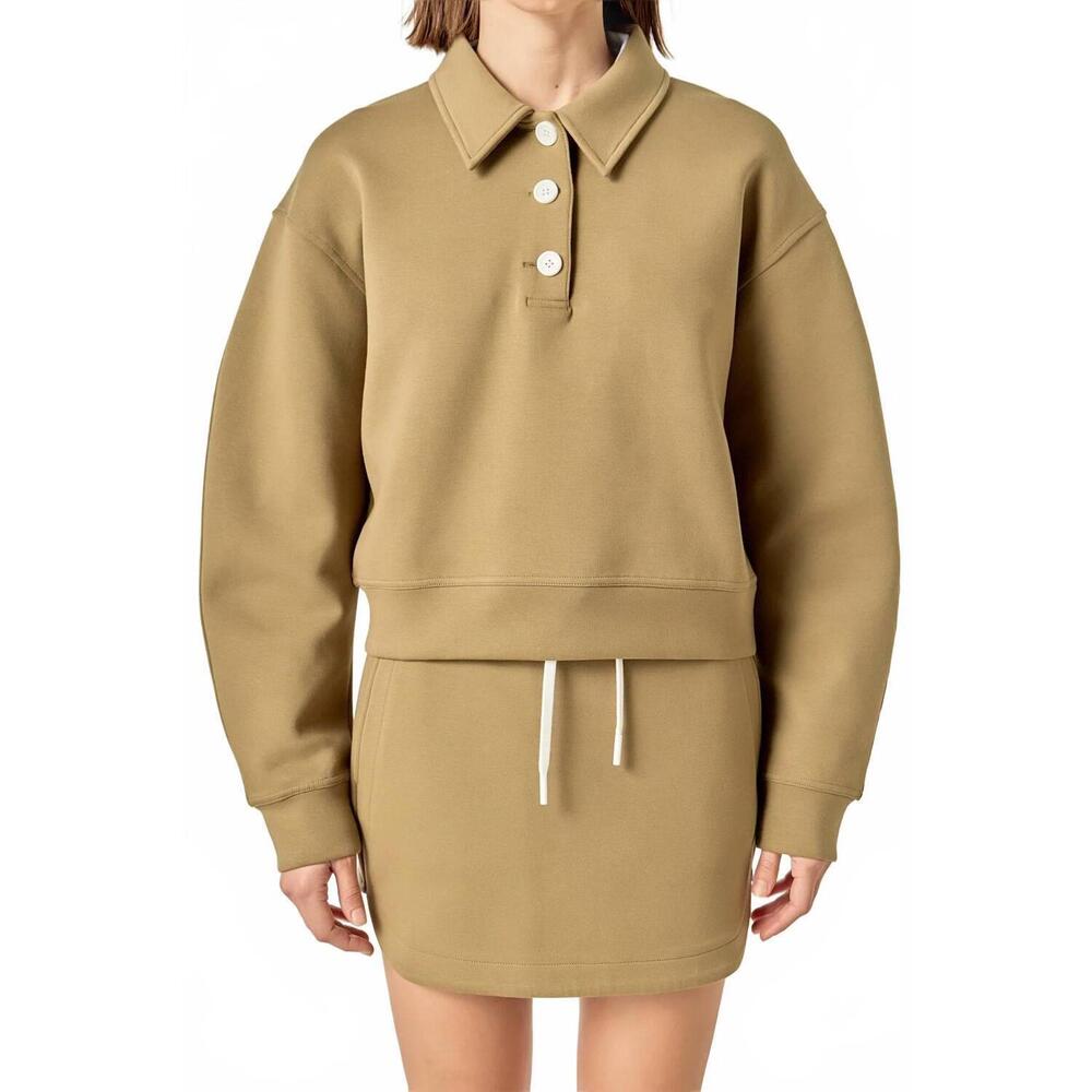 NEW ENGLISH FACTORY scuba skirt set in olive
